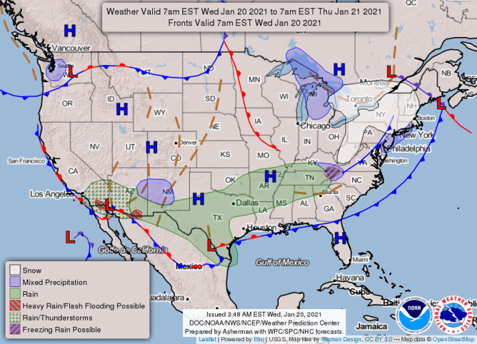 NWS Map January 20 2021