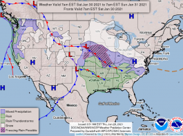 National Weather Service National Map January 30, 2021