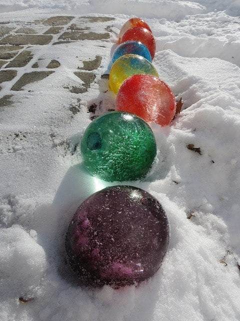 Make your own giant marbles in the cold