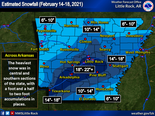 NWS analyzes Arkansas snowfall | Hallmark Times