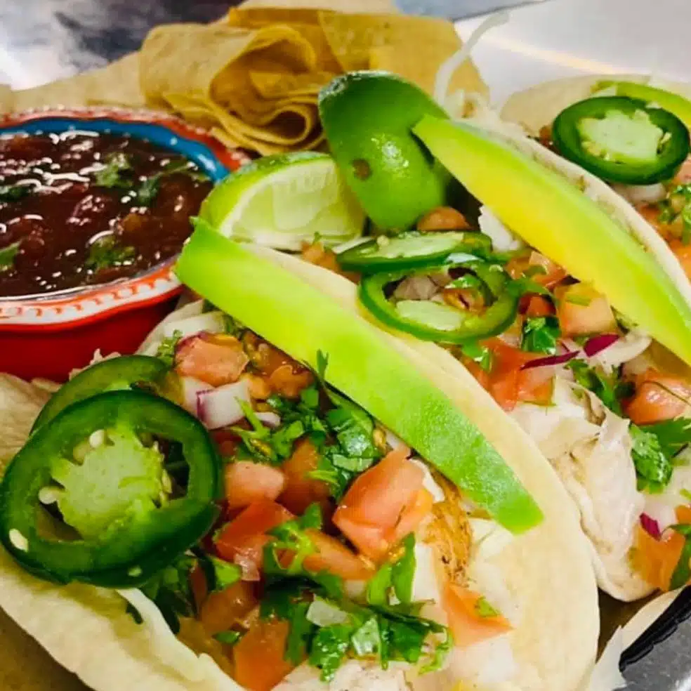 Fish tacos from the Artisan Grill in Ash Flat , Arkansas,