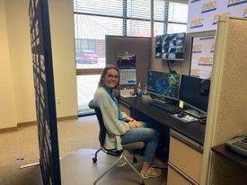 FNBC iBanker Carly Haney helps customers virtually as one of First National Banking Company's team members