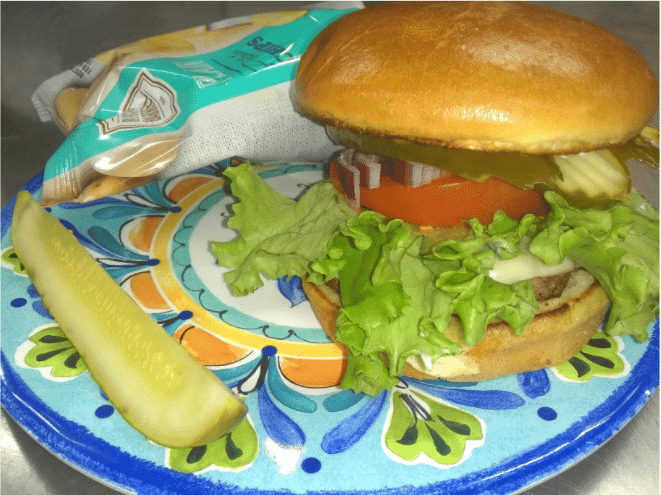 Pillbox Burger from the Pillbox Cafe, 1243 Highway 62/412, Highland, Arkansas phone (870) 856-1112