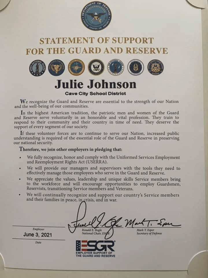 Statement of Support for the Guard and Reserve