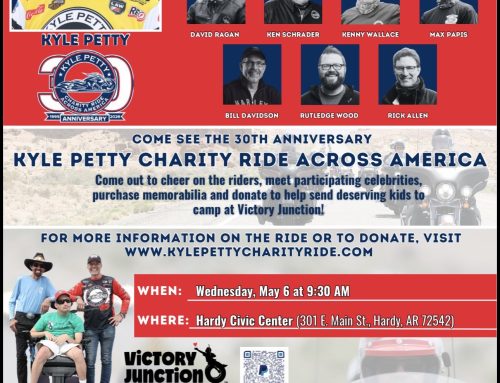 Kyle Petty Charity Ride Visits Hardy, AR on May 6