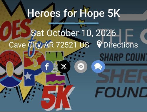 Suit Up for the Heroes for Hope 5K & Kids’ Fun Run in Cave City